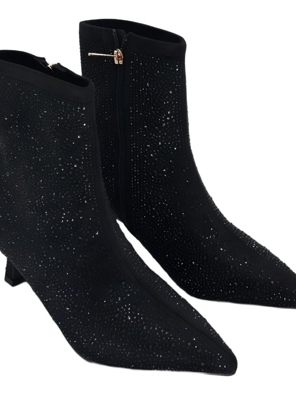 GC Shoes Tina Pointed Toe Sparkle Kitten Heel Booties Women's 10M - Picture 4 of 6